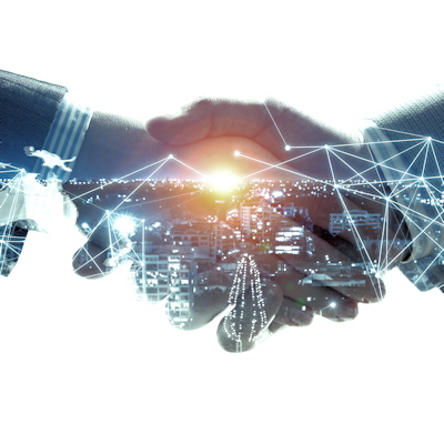 Business Computer Partners Handshake Techno 400