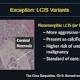 Amie Lee, MD, presented at ARRS 2025 on managing 'controversial' high-risk breast lesions diagnosed on core needle biopsy. This slide outlines how to manage pleomorphic lobular carcinoma in situ (LCIS) via surgical excision.
