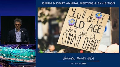 Reed Omary, MD, discussed planetary health in a May 14 plenary session on sustainability in radiology.