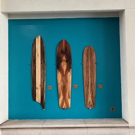 Lloyd Boards: The 'Auana, the Pueo, and Koa Wai Kula (L-R)