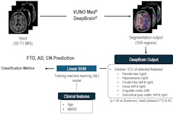 Workflow for FTD, AD, and CN classification using automated brain volumetry. Graphic and caption courtesy of Seung Hyun Lee and the ISMRM.
