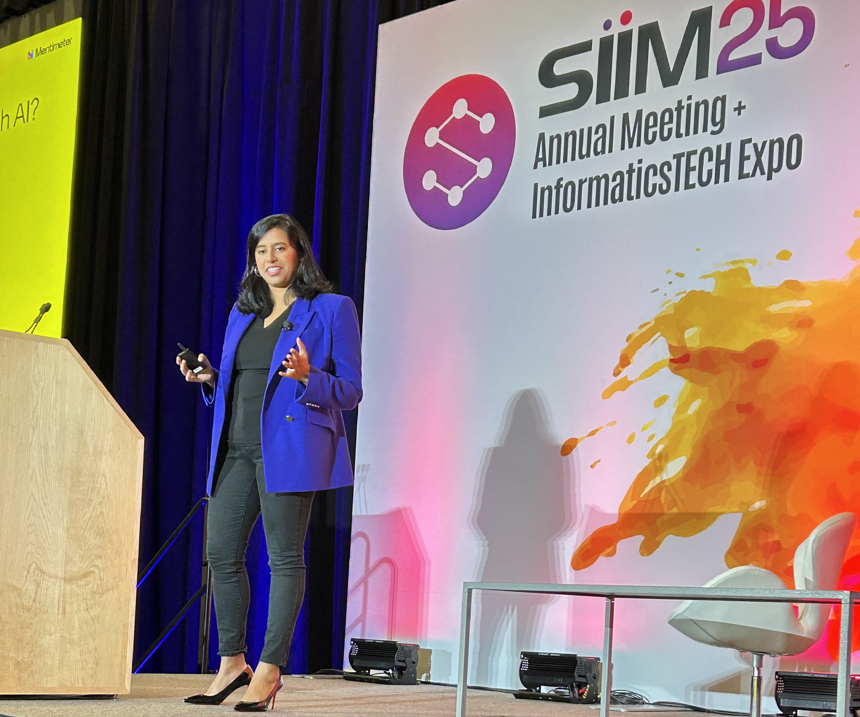 AI policy expert Rohini Kosoglu delivered the keynote address at the opening session of SIIM on May 21.