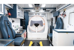 The mobile stroke Unit features the Somatom On.site head CT scanner.