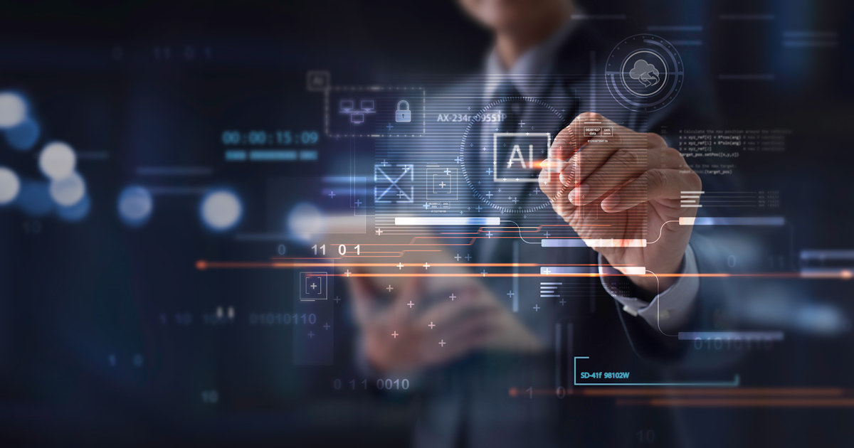 Businessman Artificial Intelligence Ai Virtual Screen