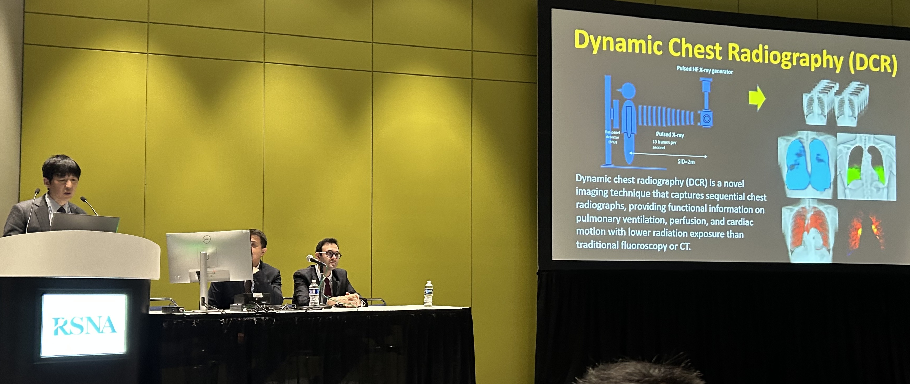 Koji Takumi, MD, PhD, presents research on dynamic chest radiography at RSNA on December 1.