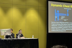 Koji Takumi, MD, PhD, presents research on dynamic chest radiography at RSNA on December 1.