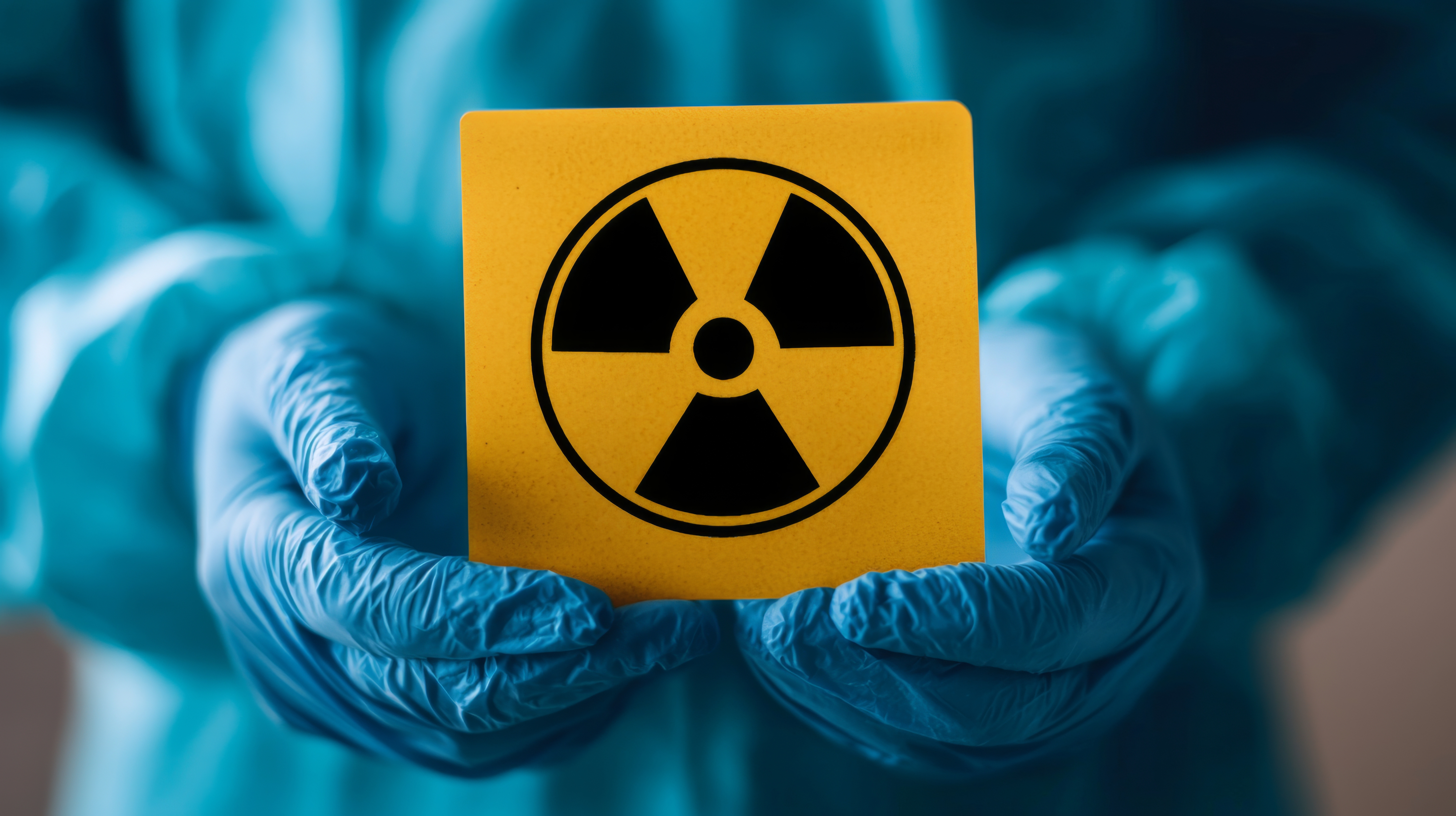 Radiation Caution Sign Gloved Hands Adobe Artify Graphy