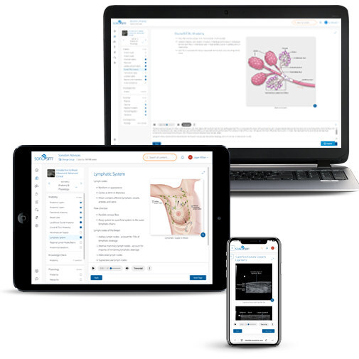 SonoSim Ultrasound Training can be accessed on demand from multiple devices.