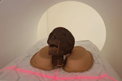 Researchers in Hungary used PCCT imaging to examine Egyptian mummy remains, such as this mummified head.