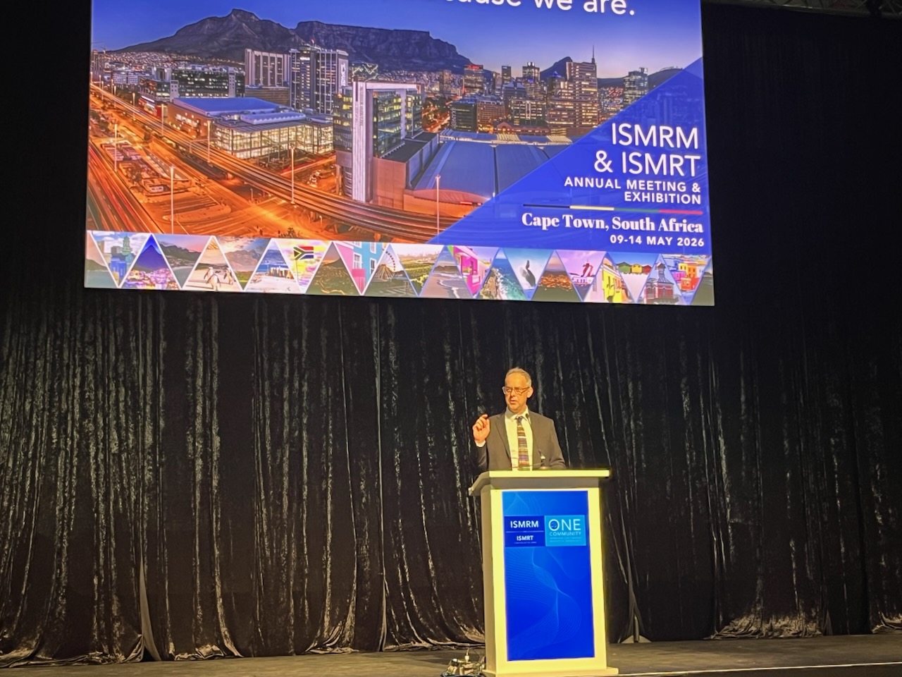 Mark Griswold, PhD, gives the opening speech at the opening plenary of ISMRM 2026. He will be succeeded by Petra H&uuml;ppi, MD, at the conclusion of the meeting.