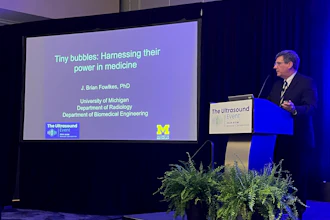 J. Brian Fowlkes, PhD, gives the William J. Fry Memorial Lecture at AIUM 2026, speaking on how microbubbles can help treat pathologies via histotripsy and acoustic droplet vaporization.