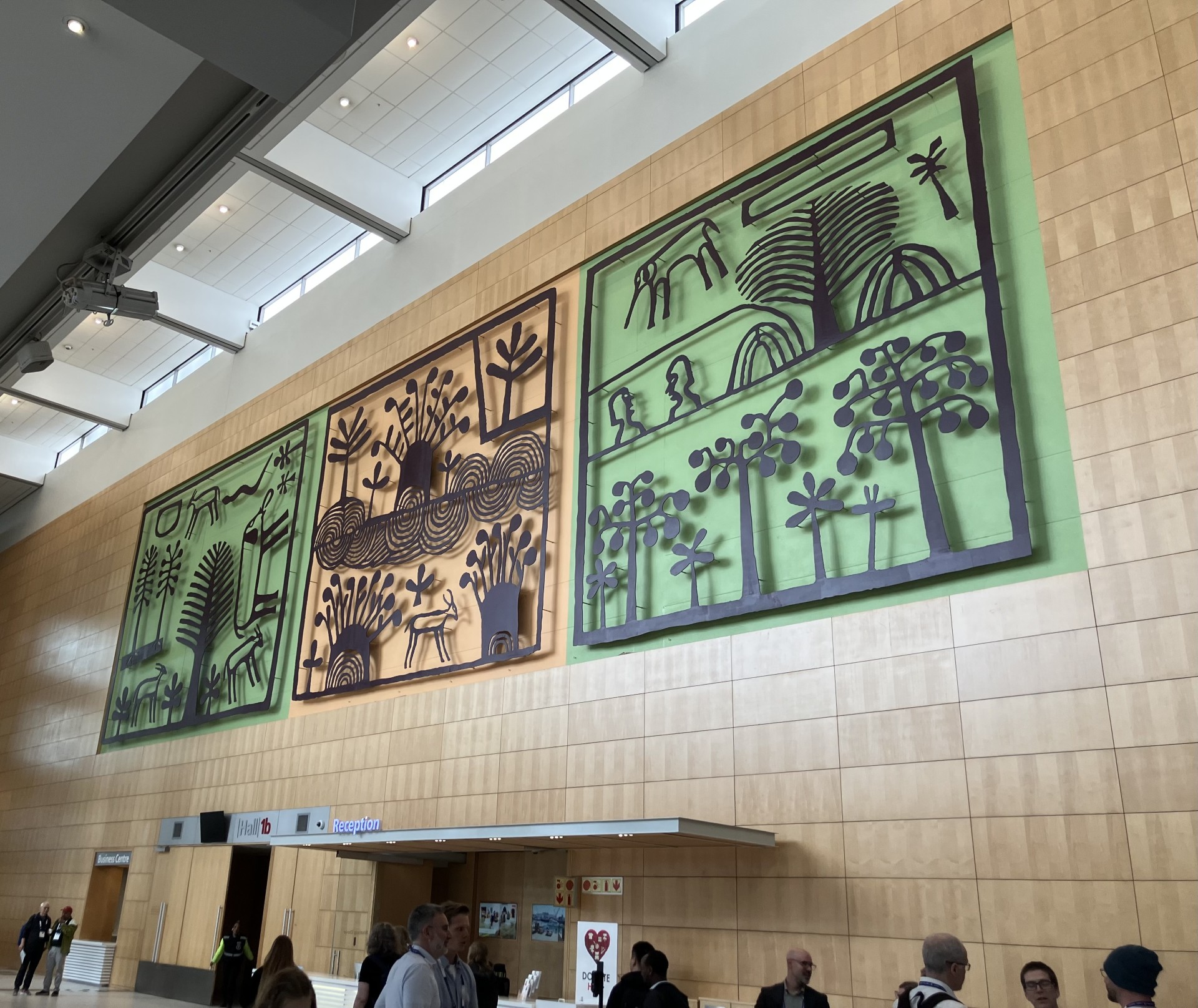 Art enhances the reception area