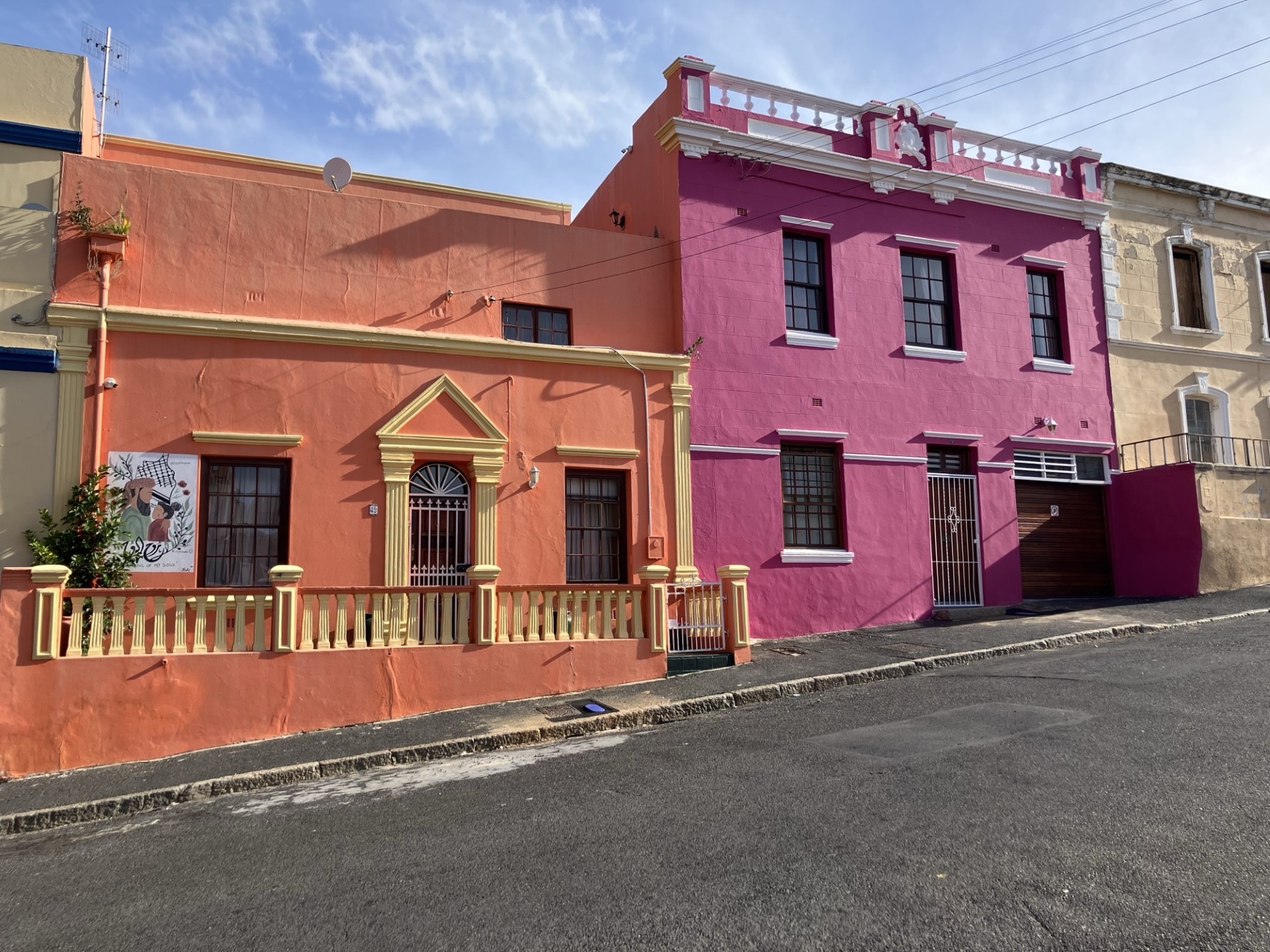 Colorful homes in Cape Town's Bo Kaap neighborhood