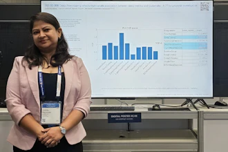Joshita Majumdar, PhD candidate in electrical and computer engineering, presented a snapshot of 7T MRI research based at the Auburn University Neuroimaging Center in Alabama. Other team members not pictured include Nguyen Phuoc Huynh and Adil Bashir, PhD, both of Auburn’s Samuel Ginn College of Engineering, and Lavanya Sankaran of California Health Sciences University in Fresno, CA.