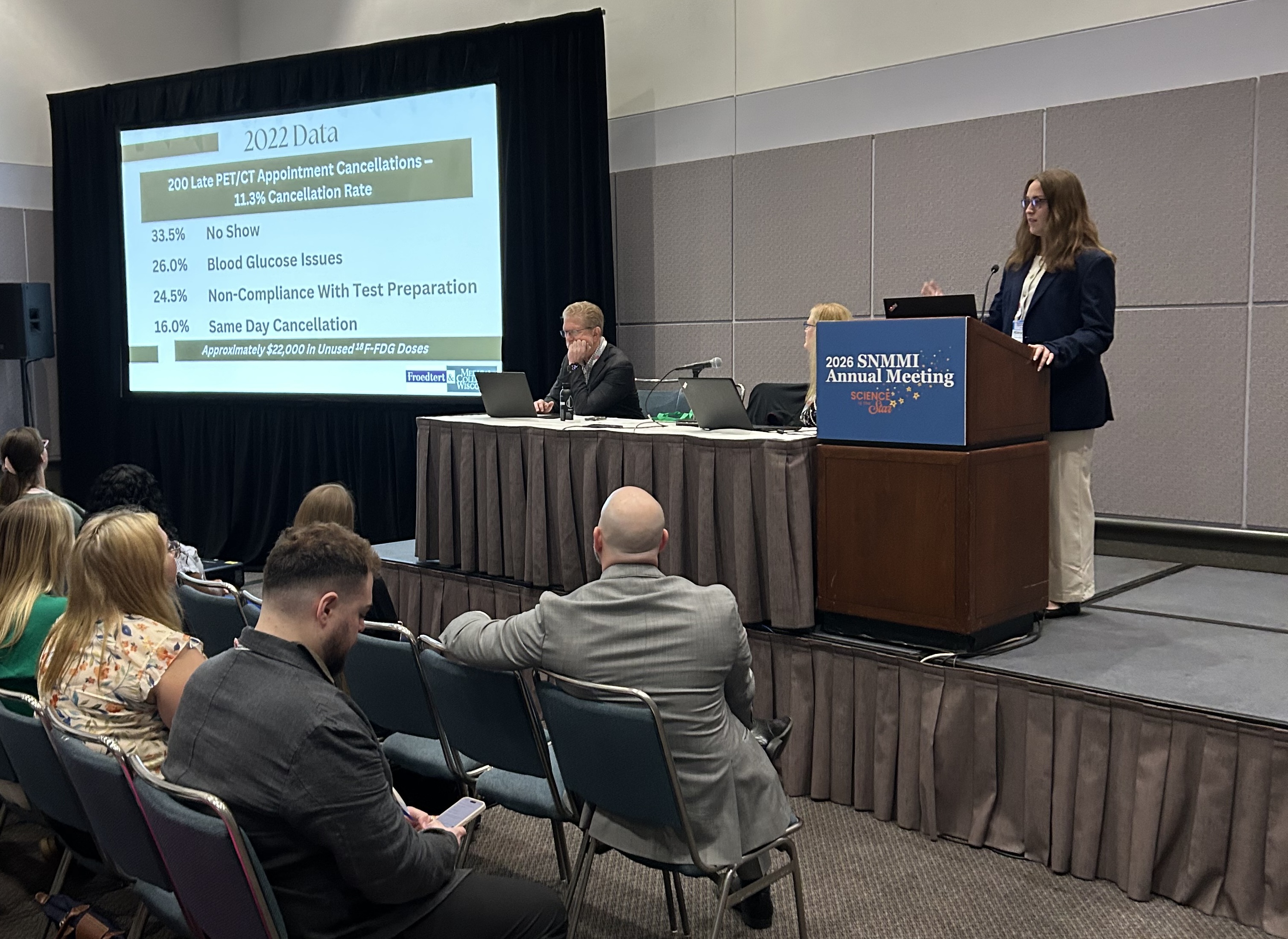 Kiara Schmidt of Froedtert Health presented a study May 30 at the SNMMI annual meeting.