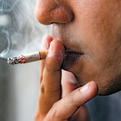 Cigarette Smoker Closeup 400