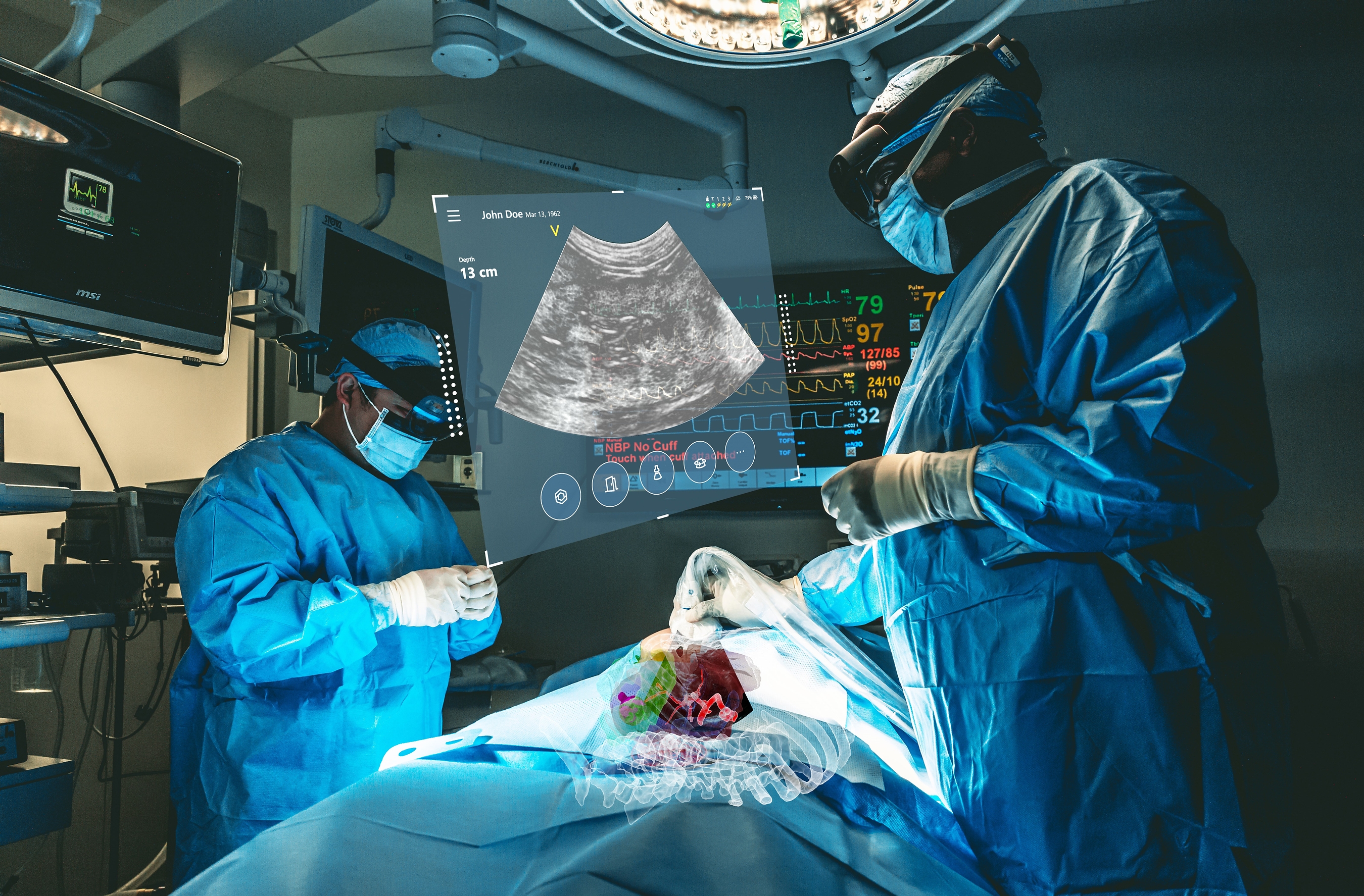 MediView XR's clinical augmented reality and surgical navigation technology.