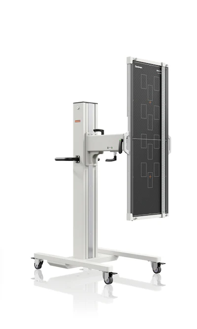 Updated version of Carestream's DXR-LC long-length imaging detector.