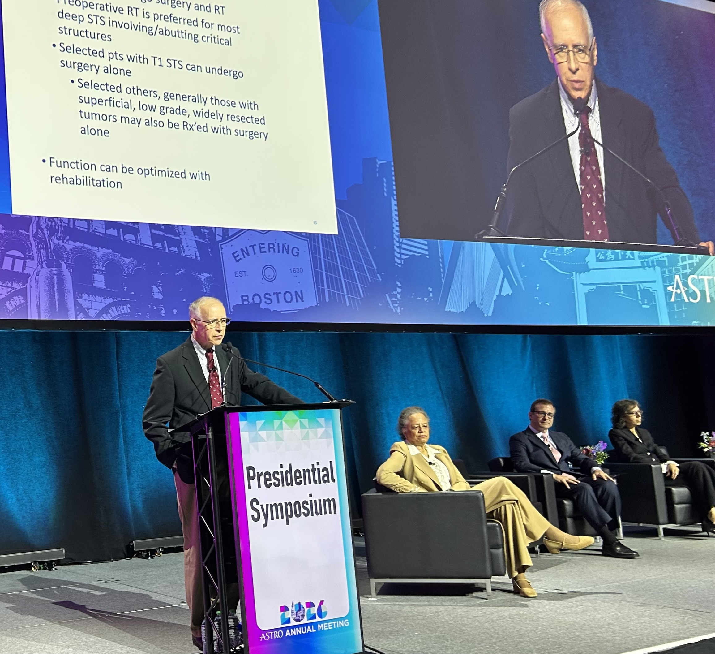 Thomas DeLaney, MD, delivered a talk at ASTRO September 27 on preserving limbs in patients with extremity sarcoma.