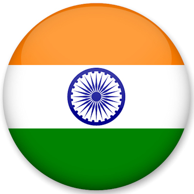 India Flag Button 400