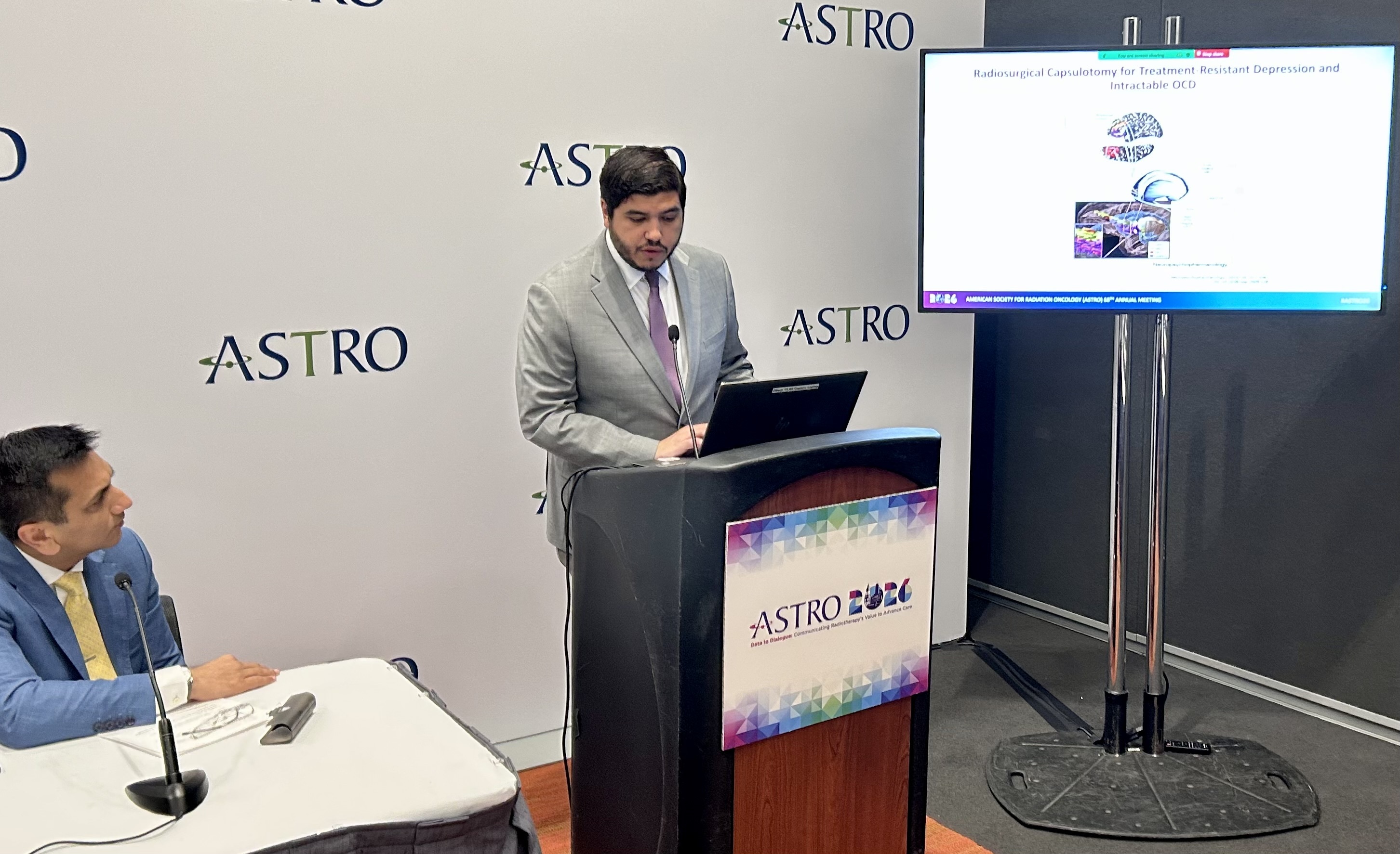Mohamed Khattab, MD, presented result at an ASTRO media briefing September 29 on the use of stereotactic radiosurgical capsulotomy in patients with major depressive disorder.