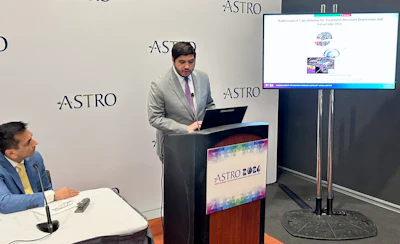 Mohamed Khattab, MD, presented result at an ASTRO media briefing September 29 on the use of stereotactic radiosurgical capsulotomy in patients with major depressive disorder.