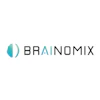 Brainomix logo featuring teal abstract icon with gray text wordmark
