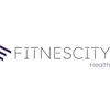FitnesCity Health logo with purple geometric symbol and sans-serif wordmark