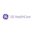 GE HealthCare logo with purple circular symbol and text wordmark
