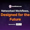 AuntMinnie.com promotional banner for networked workflows designed for the future, sponsored by AQFA Healthcare