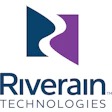 Riverain Technologies logo featuring interlocking teal and purple geometric shapes with company name